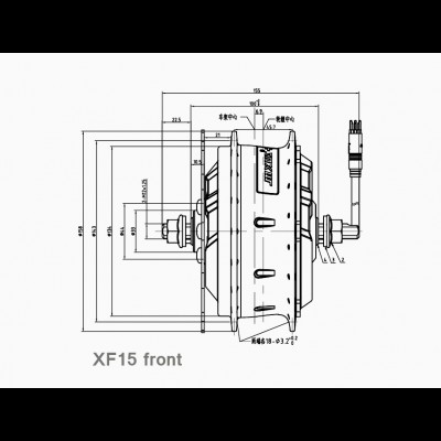 Мотор-колесо для велосипеда 500W MXUS XF15F переднє